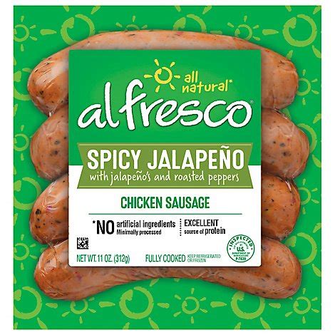 How does Chicken Sausage Jalapeno fit into your Daily Goals - calories, carbs, nutrition